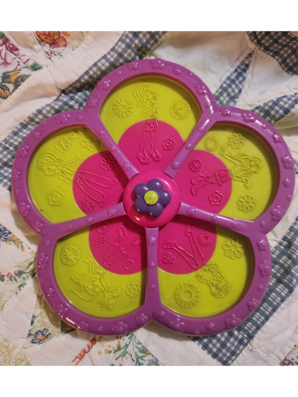 Polly Pocket Spin A Style Fashion Drawing Plate 2006